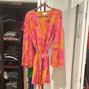 Ted Baker Pink and Orange Floral Dress